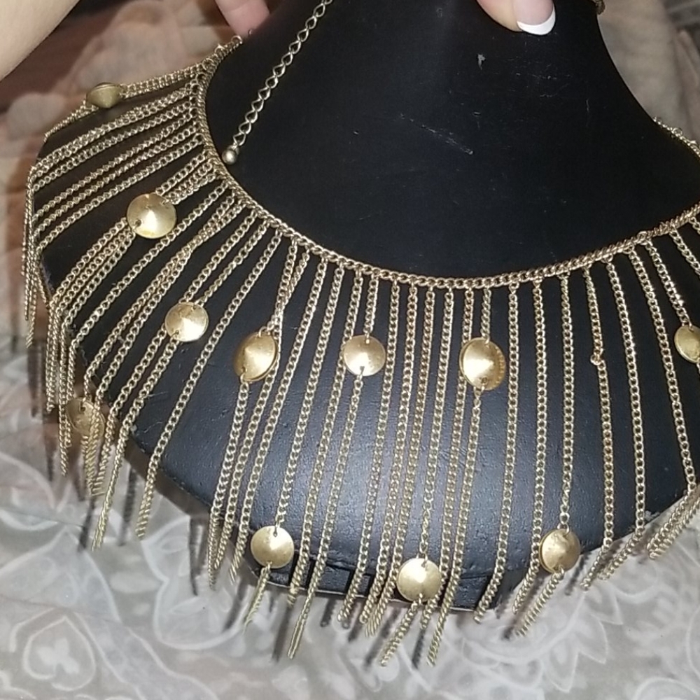 Vintage Dangle Statement Necklace - image 2